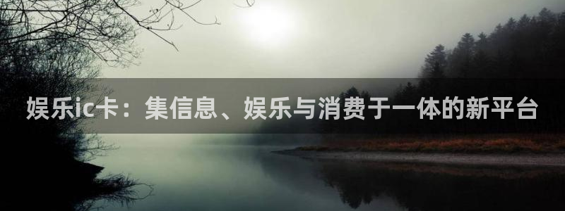 betvlctor伟德国际网页版：娱乐ic卡：集信息、娱乐与消费于一体的新平台